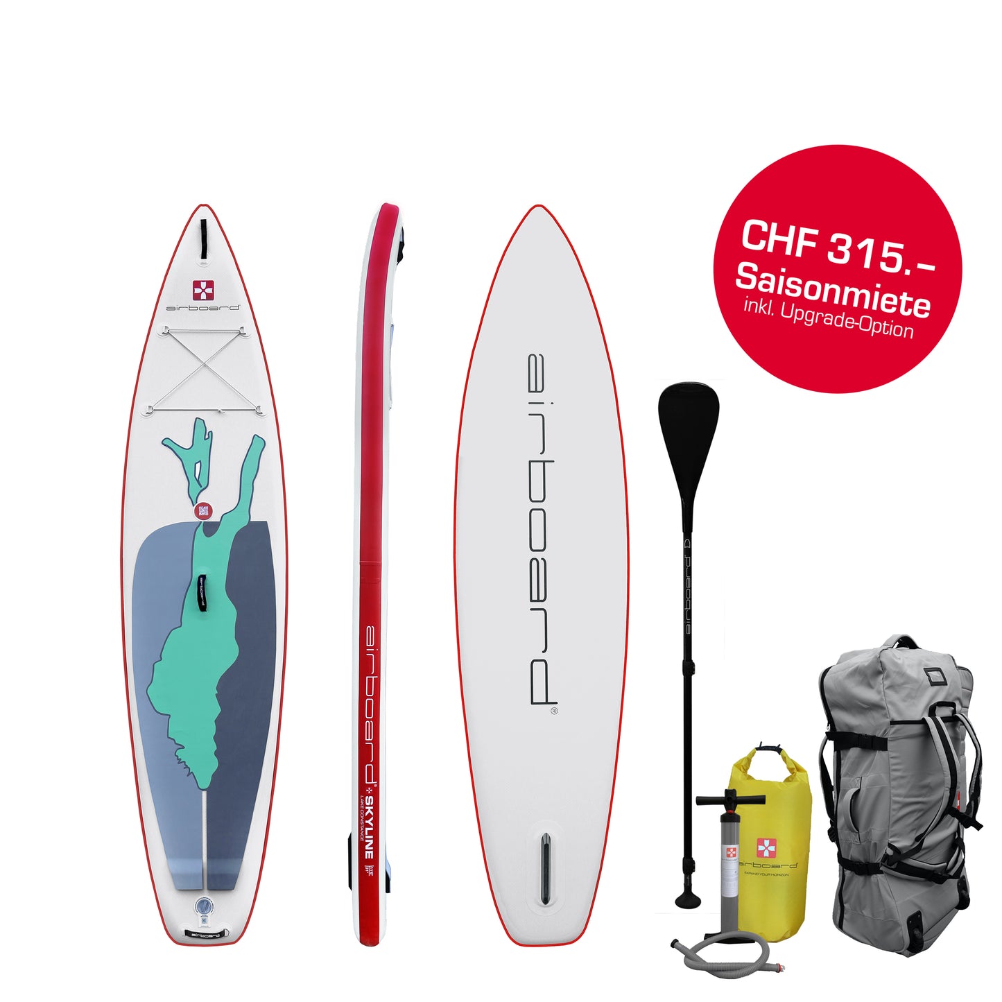 Saisonmiete Airboard SKYLINE 11'6"